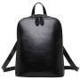 Heshe Women’s Leather Backpack Casual Daypack for Ladies (Black-r)