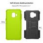 RioGree Phone Case for Samsung Galaxy J2 / Core / J2 Dash /J2 Pure Case, Heavy Duty Cell Phone Shockproof with Kickstand Cover Skin TPU,Green