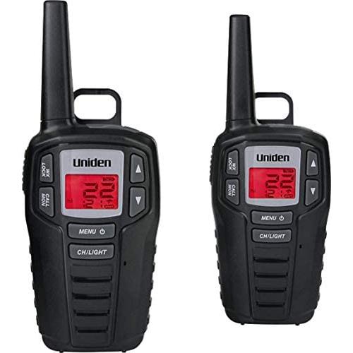 Uniden SX167-2C Up to 16 Mile Range, FRS Two-Way Radio Walkie Talkies, Rechargeable Batteries with Convenient Charging Cable, NOAA Weather Channels, Roger Beep, 2-Pack Black Color