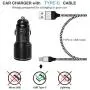 Car Charger Fast Charging for Moto G7 G6 G8 Play Plus,G Stylus,G Power,Z4 Z5 Z3 Z2 Z Play/Force,X4,One Action/Zoom,30W Adapter,2 USB Port:Quick Charge 3.0+2.4A+6FT USBC Cord-Not for Motorola G6Play
