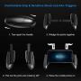 GameSir F2 Mobile Game Controller,Sentivie Shoot and Aim Fir Buttons L1R1 Trigger, Mobile Grip Jostick Set for PUBG/Knives Out/Rules of Servival (Black + Clear)