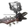 Guitar Headstock Cell Phone Clamp Clip Mount for Smartphones and Gopro Action Cameras ~ Close Up Home Music Recording - Also Work for Any Microphone Stand or Music Tripods