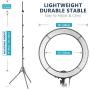 Neewer Ring Light Kit:18"/48cm Outer 55W 5500K Dimmable LED Ring Light, Light Stand, Carrying Bag for Camera,Smartphone,YouTube,TikTok,Self-Portrait Shooting, Black, Model:10088612