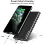 TOZO WB1 Portable Charger 10000mAh Super slim and light Fast Power bank 18W PD+Quick Charge 3.0 High-Speed Charging External Battery Pack with USB C Input/Output for iPhone,iPad,Samsung and more Black