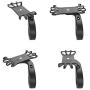 Scooter Handlebar Mount, Bike Phone Bracket, Silicone Bicycle Cell Phone Holder Motocycle Handlebar Cradle Rack Compatible with Iphone Xs, XS, XR, X, 8 Plus, 7 Fit Size 4"-6.5" Smartphone Devices