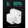 USB C Charger AUKEY Omnia 65W Fast Charger (Dual Port USB C PD 3.0 Plus USB A) with GaNFast Technology and Dynamic Detect PD Charger Wall Charger for MacBook Pro Air, iPad Pro, iPhone SE, ASUS, HP, LG