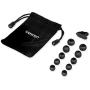 Betron MK23Mic Earbuds, Wired Headphones with Microphone, Noise Isolating Earphones, Flat Wired Earbud for iPhone, iPad, Laptops, Cellphones, Samsung and Android Smartphones, Black