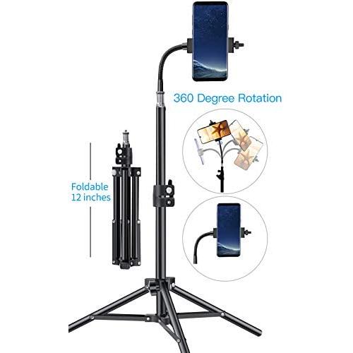 Phone Tripod Fits iPhone, Pixel Flexible Cell Phone Tripod for Video Recording, Vlogging/Streaming/Photography, Smartphone Tripod Stand, Sturdy and Lightweight Stand, Compatible with Phone and Camera