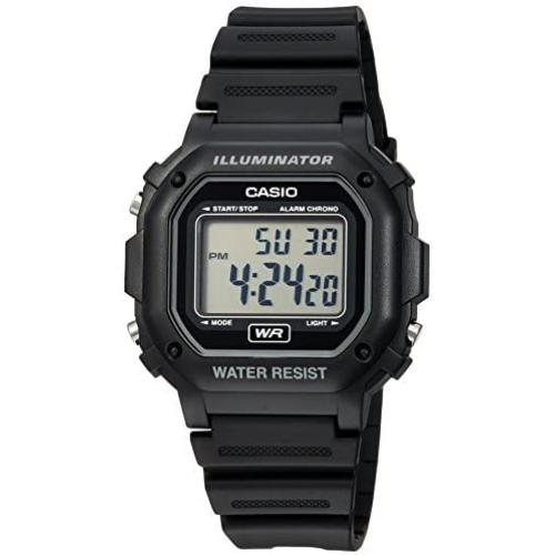 Casio Mens F108WH Illuminator Collection Black Resin Strap Digital Watch
