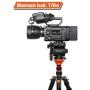 Video Tripod, Geekoto Camera Tripod with Fluid Head, Lightweight Carbon Fiber Tripod 79 inches for Nikon Canon Sony DSLR Camera Camcorder, Max Loading 17 LB