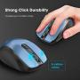 VicTsing MM057 2.4G Wireless Portable Mobile Mouse Optical Mice with USB Receiver, 5 Adjustable DPI Levels, 6 Buttons for Notebook, PC, Laptop, Computer - Blue