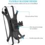 BESP Bike Phone Holder, 360°Rotation Bike Phone Mount, Anti Shake Silicone Bicycle Phone Holder, Universal Handlebar Stand for iPhone 11 Pro Max/X/XS MAX/XR/8/8 Plus, Samsung S20 (Black)