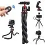 Phone Tripod,Portable Flexible Camera Tripod Stand,3 in 1 Mini Tripod with Wireless Remote and GoPro Adapter,Universal Phone Holder Compatible with iPhone, Android,DSLR,Sports Camera GoPro Phone Tripod,Portable Flexible Camera Tripod Stand,3 in 1 Mini Tripod with Wireless Remote and GoPro Adapter,Universal Phone Holder Compatible with iPhone, Android,DSLR,Sports Camera GoPro