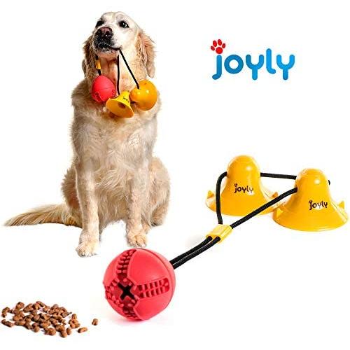 joyly Suction Cups Dog Toy – Premium Quality Interactive Dog Toys – Non-Toxic and Safe Materials – Double Suction Cups Tug Toy for Dogs – Improves Oral Health – Engages Mind and Body