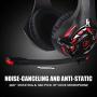 LETTON L3 Stereo Gaming Headset for PS4, Xbox One Controller, PC, Over Ear Headphones with Noise Cancelling Mic, LED Light, Bass Surround, Soft Memory Earmuffs for Laptop Mac Nintendo Switch Games