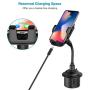 Car Cup Holder Phone Mount, Adjustable Gooseneck Cupholder Cell Phone Cradle with 360° Rotatable Holder for iPhone XR Xs XS Max X 8 7 7 Plus 6s/ Samsung Galaxy S10 S9 S8 S7/ Note 9 8, Huawei, GPS etc