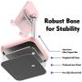 Licheers Cell Phone Stand, Adjustable Phone Stand for Desk Tablet Stand Compatible with iPad, iPhone, Android Smartphone, Nintendo Switch and More 4-11 inch Devices (Pink)