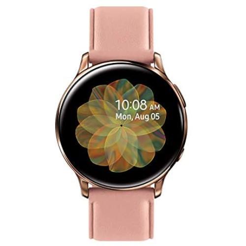 Samsung Galaxy Watch Active2 W/ Enhanced Sleep Tracking Analysis, Auto Workout Tracking, and Pace Coaching (40mm, GPS, Bluetooth, Unlocked LTE), Pink Gold - US Version with Warranty
