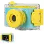 myFirst Waterproof Kids Camera Mini 8MP 1080P HD Camcorder with Free 16GB MicroSD Card Included and MicroSD Support Slot Video Taking Function and Preset Frames (Blue) myFirst Waterproof Kids Camera Mini 8MP 1080P HD Camcorder with Free 16GB MicroSD Card Included and MicroSD Support Slot Video Taking Function and Preset Frames (Blue)
