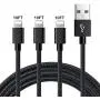 JIMROZ iPhone Charger, MFi Certified Lightning Cable 3 Pack 10ft Nylon Braided Fast Charging Sync Cord Compatible with iPhone 11 Pro Max XS XR X 8 7 6s 6 Plus 5 5s, iPad, iPod and More, Black