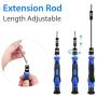 URWOOW Screwdriver Set 58 in 1, 54 Interchangeable Magnetic Bits Precision Screwdriver Kit Flexible Shaft with Extension Bar Repairing tablet, laptop, PC, smart phone, watch, lens, camera
