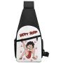 Betty Boop Sling Bag Leather Chest Bag Shoulder Backpack Cross Body Travel