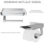 Homemaxs Toilet Paper Holder with Shelf, Anti-Rust Aluminum Toilet Roll Holder with Phone Shelf for All Mobile Phone, Wall Mounted Bathroom Tissue Holder for Smartphone and Flushable Baby Wipes Homemaxs Toilet Paper Holder with Shelf, Anti-Rust Aluminum Toilet Roll Holder with Phone Shelf for All Mobile Phone, Wall Mounted Bathroom Tissue Holder for Smartphone and Flushable Baby Wipes
