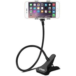 ZTON Cell Phone Holder, Universal Mobile Phone Stand, Lazy Bracket, Flexible Long Arms Clip Mount for IPhone, LG, etc.in Office Bedroom Desktop (Black)