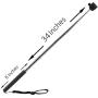 Selfie Stick with Bluetooth Remote for Smartphones - with Universal Phone Holder up to 3.25 Inch in Width - Adjustable Handheld Monopod 11" - 40" - Light, Compact, Easy to Carry