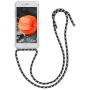 kwmobile Crossbody Case Compatible with Apple iPhone 7 Plus / 8 Plus - Clear Transparent TPU Cell Phone Cover with Neck Cord Lanyard Strap - Transparent/Black/White