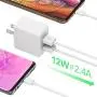 USB Wall Charger by TalkWorks | 12W/2.4A | Dual Port Universal Cell Phone Charger Adapter For Apple iPhone, iPad, Nintendo Switch, Android for Samsung Galaxy, Bluetooth Speaker, Tablet - White USB Wall Charger by TalkWorks | 12W/2.4A | Dual Port Universal Cell Phone Charger Adapter For Apple iPhone, iPad, Nintendo Switch, Android for Samsung Galaxy, Bluetooth Speaker, Tablet - White