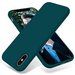 OTOFLY iPhone Xs Max Case,Ultra Slim Fit iPhone Case Liquid Silicone Gel Cover with Full Body Protection Anti-Scratch Shockproof Case Compatible with iPhone Xs Max, [Upgraded Version] (Teal)