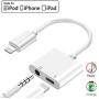 [Apple MFi Certified] iPhone Headphones Adapter & Splitter, 2 in 1 Lightning to 3.5mm Headphone Audio & Charger for iPhone 11/11 Pro/X/XR/XS/8, iPad, Support All iOS & Sync & Music Control