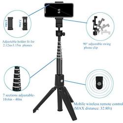 Selfie Stick Tripod, Xinji Selfie Stick Tripod for iPhone Bluetooth Remote 40 Inch, Phone Tripod for iPhone 11 pro Xs Max Xr X 8Plus, Android, Lightweight
