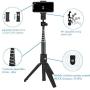 Selfie Stick Tripod, Xinji Selfie Stick Tripod for iPhone Bluetooth Remote 40 Inch, Phone Tripod for iPhone 11 pro Xs Max Xr X 8Plus, Android, Lightweight