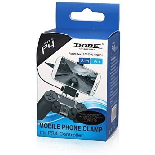 Leoie PS4 Slim Smart Handle Clip Cell Mobile Phone Clamp Holder with OTG Cable for Playstation 4 Controller Black