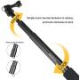 Vicdozia Extension Selfie Stick, Portable Hand Grip Waterproof Handheld Monopod Adjustable Pole Compatible with GoPro Hero(2018) Hero 8 7 6 5 4 AKASO SJCAM DJI OSMO Action and More Sports Cameras