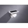 YISMAN Toilet Paper Holder White Bathroom Tissue Roller Hanger with Cell Mobile Phone Shelf Wall Mounted