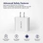 Wall Charger, Amoner Upgraded 2Pack 15W 3-Port USB Plug Cube Portable Wall Charger Plug for iPhone Xs/XS Max/XR/X/8/7/6/Plus, iPad Pro/Air 2/Mini 2, Galaxy9/8/7, Note9/8, LG, Nexus and More