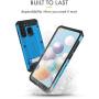 Evocel Galaxy A21 Explorer Series Pro with Glass Screen Protector and Belt Clip Holster for The Samsung Galaxy A21, Blue