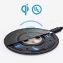 LETSCOM Wireless Charger,Qi-Certified 15W Fast Wireless Charging Pad with QC3.0 AC Adapter,Compatible with iPhone 11/11 Pro/XS Max/XR/XS/X/8/8+/Airpods,Galaxy Note 10/Note 10+/S10/S10+/S9/S8