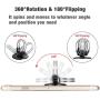 IVSO Finger Ring Stand, Cell Phone Ring Holder 360 Rotation Ring Car Mount for All Smartphone,Finger Grip Rings (Black and Rosegold)