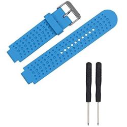 Replacement Band Compatible with Garmin Forerunner 25 GPS Running Watch Wristband Fitness Tracker for Smartphone(Mans Strap) (Sky Blue)