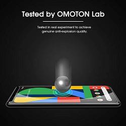 OMOTON [4 Pack] Screen Protector for Google Pixel 4, Tempered Glass/Alignment Frame/Scratch Resistant/Only Cover Display Area