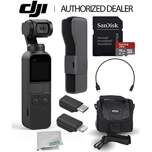 DJI Osmo Pocket Handheld 3 Axis Gimbal Stabilizer with Integrated Camera Must-Have Bundle