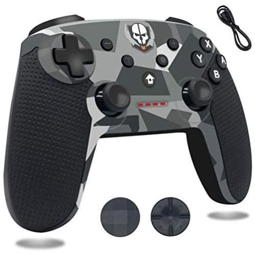 BRHE Switch Pro Controller Wireless Gamepad Dual Shock Compatible for Nintendo Switch / PS3 / Windows PC/Android (Black)