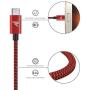 Micro USB Cable 0.65ft [2 Pack], RAMPOW Charging Cord, Fast Charge & Sync USB Cable, Braided Android Charger Cable for Samsung Galaxy S7 Edge S6 S5, Moto, LG G4, HTC - Red