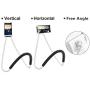 Lazy Neck Phone Holder for Bed Desk Bike Car,Around The Neck Cell Phone Mount for iPhone X/8/7Plus/6/Samsung Galaxy S8 Plus/S7/S5 (White)
