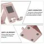 Cell Phone Stand, OMOTON [2 Pack] Phone Holder for Desk, Aluminum Mobile Phone Cradle Dock Compatible with All iPhone and Android Smartphone (Silver&Rose Gold)