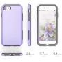 TEAM LUXURY iPhone 7 Case, iPhone 8 Case, iPhone SE 2020 Case, Updated G-III Ultra Defender [Shock Absorbent] Protective Phone Case for Apple iPhone SE (2020)/8/7 4.7 inch- Purple/Gray